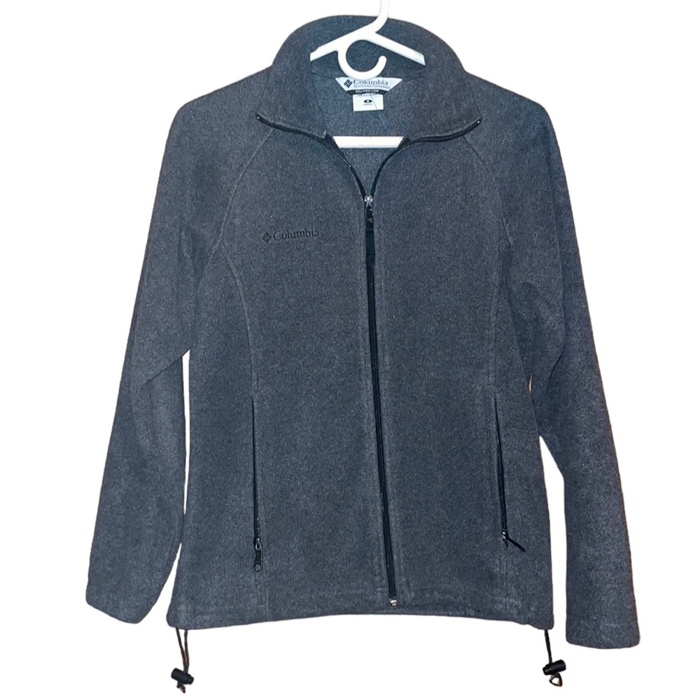 •COLUMBIA•GRAY FULL ZIP FLEECE JACKET SIZE SMALL EUC
